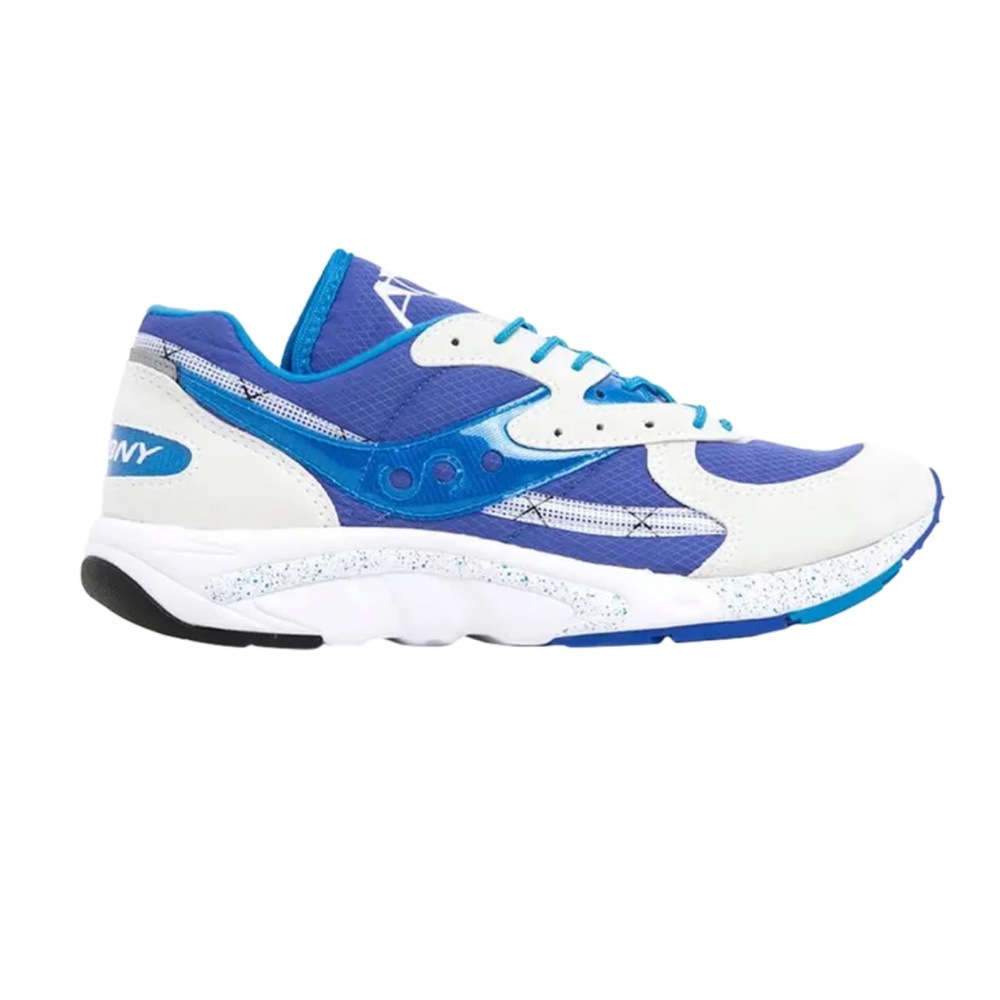 Saucony Aya Men’s 'White Blue' Athletic Shoes, Size Us 8.5